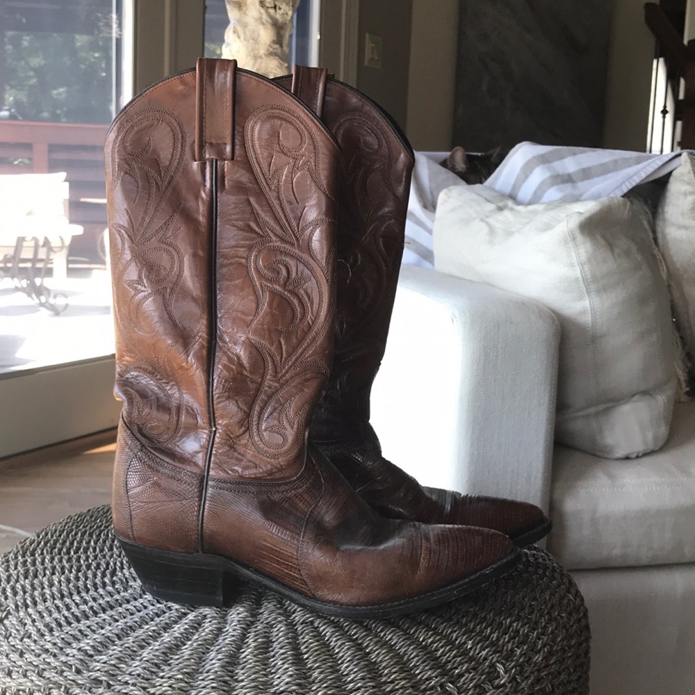 Perfect condition Dan Post leather cowboy boots.